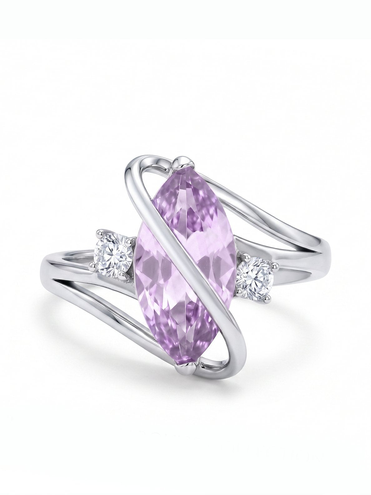 Marquis Ring - Lavender Amethyst - view 2