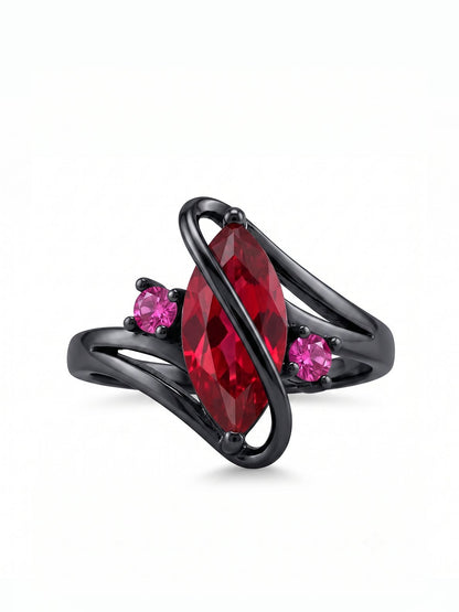 Marquis Ring - Ruby Black - view 1