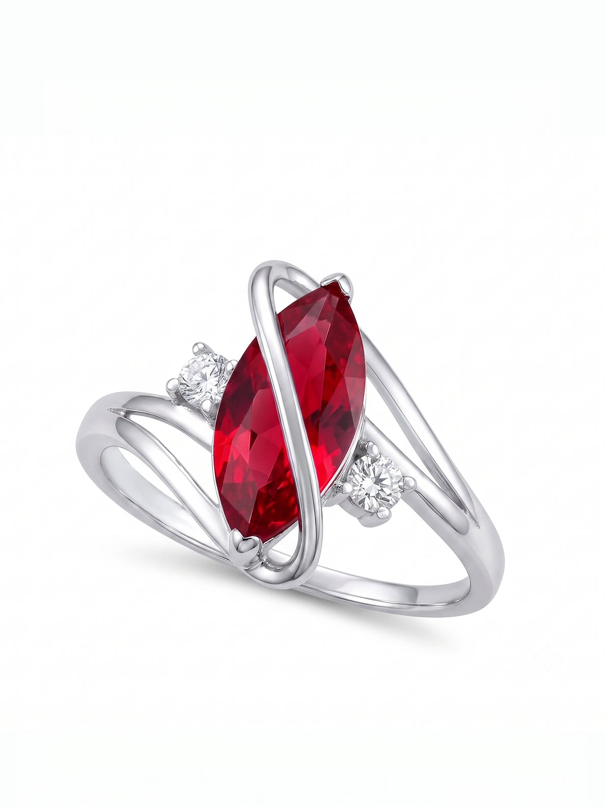 Marquis Ring - Ruby - view 1