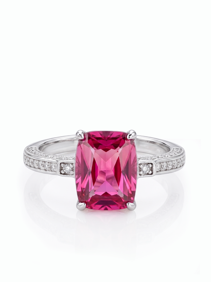 Rectangular Brilliant Cut - Pink Topaz