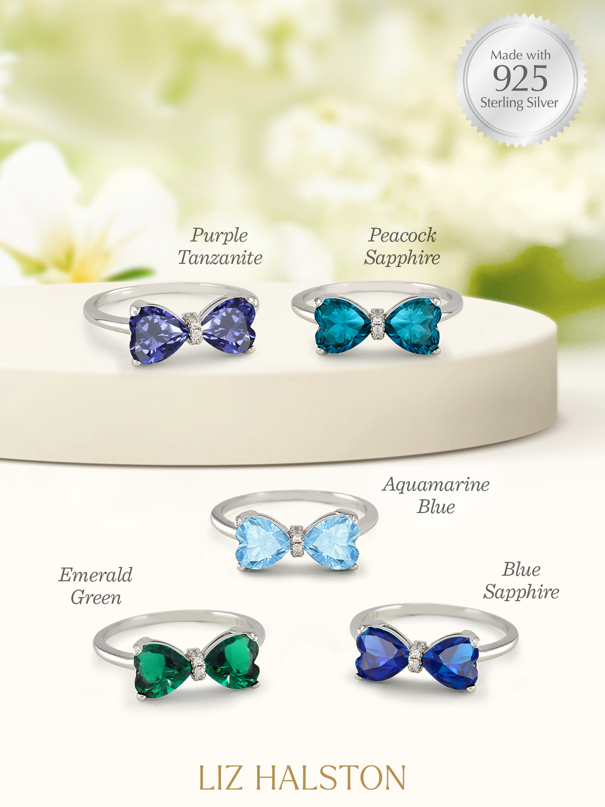 Charmed Aroma Birthstone Ring Collection 925 Sterling Silver Candle