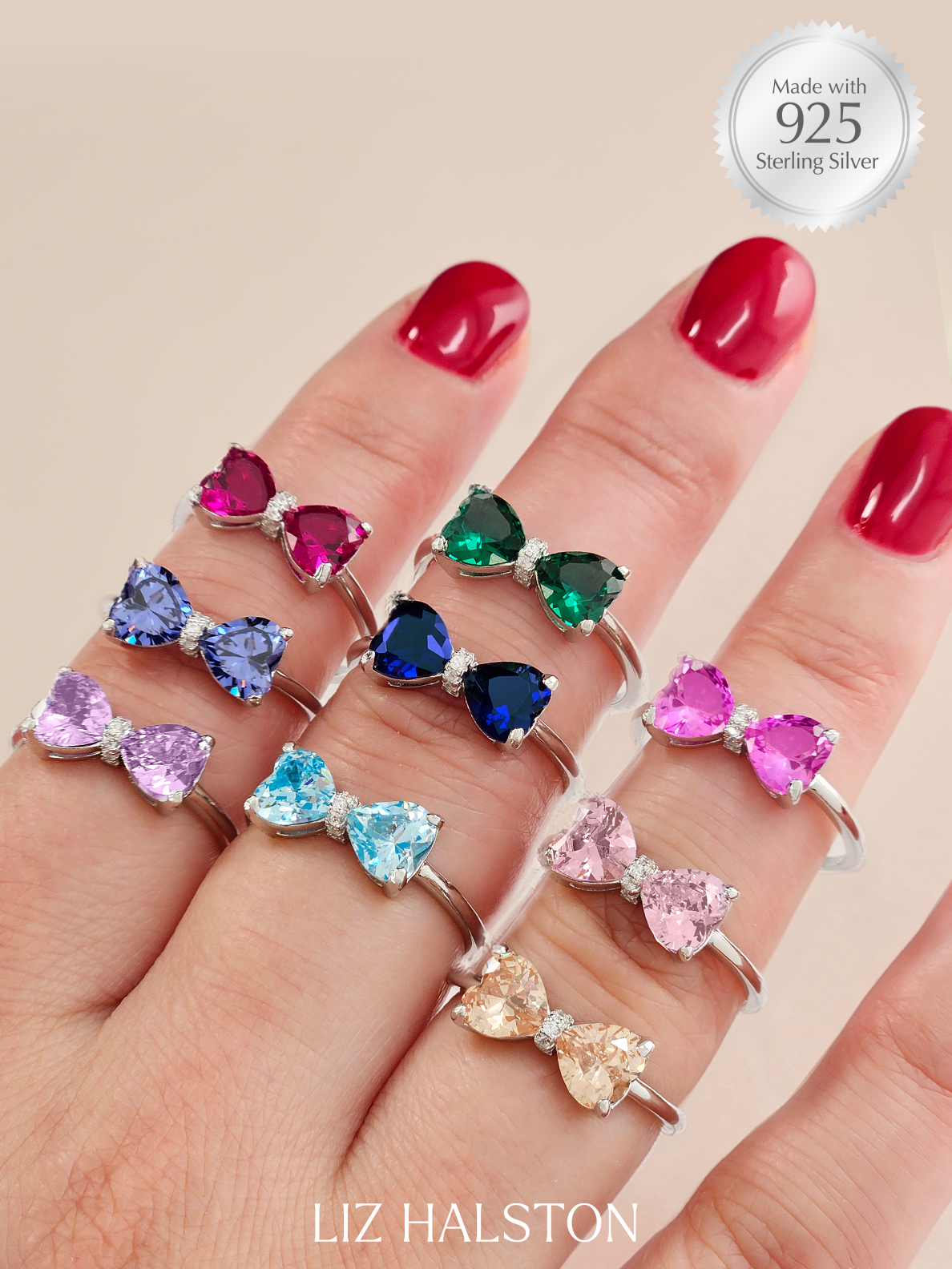 Charmed Aroma Birthstone Ring Collection 925 Sterling Silver Candle