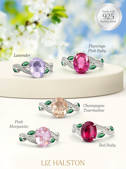 Limited Edition Mystery Color - Oval Floral Leaf Ring Collection