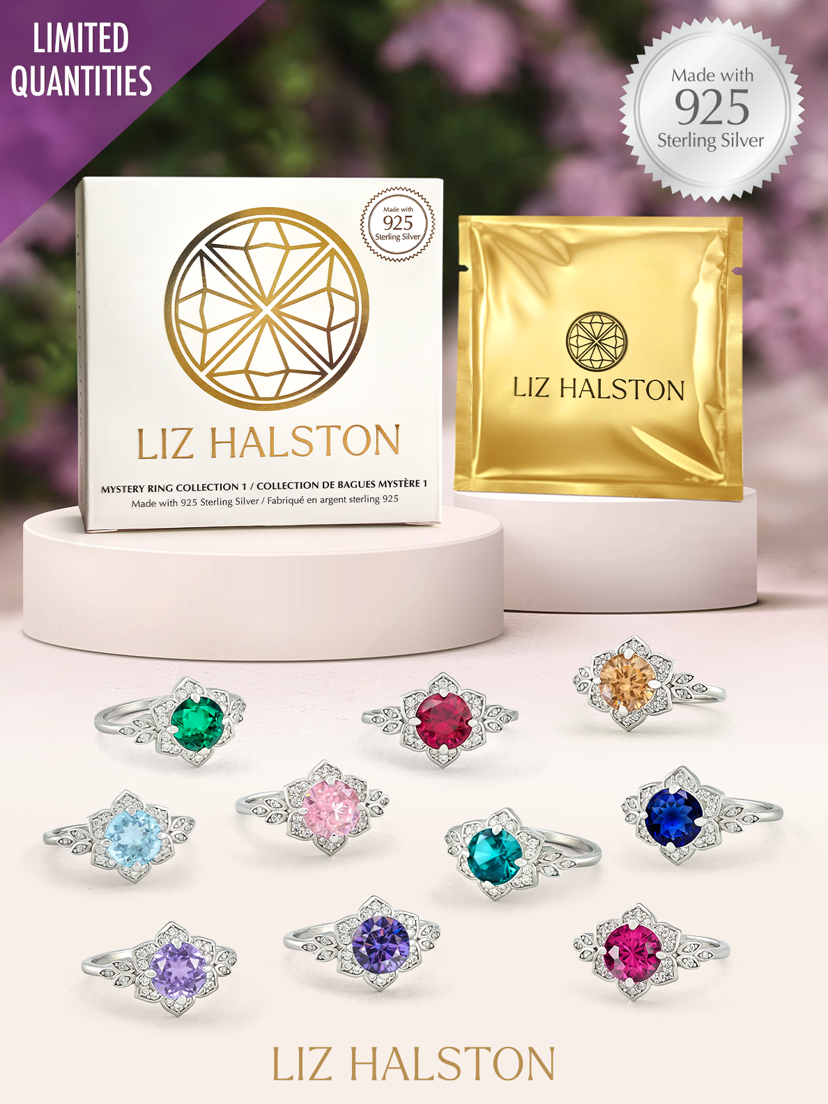 Charmed Aroma Birthstone Ring Collection 925 Sterling Silver Candle Flower Sugar Blossom 