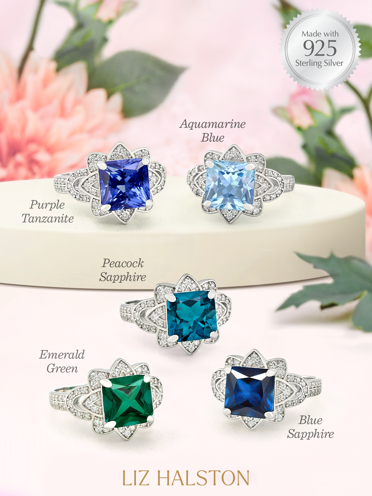 Charmed Aroma Birthstone Ring Collection 925 Sterling Silver