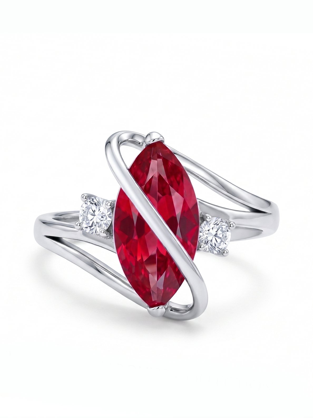Marquis Ring - Ruby - view 2