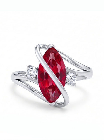 Marquis Ring - Ruby - view 2